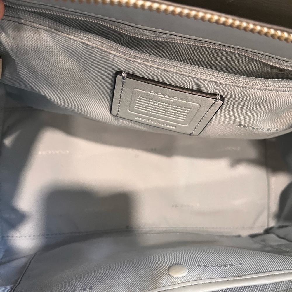 Light Blue Coach Swagger and Wallet with Tea Rose Tooling. - Picture 8 of 11